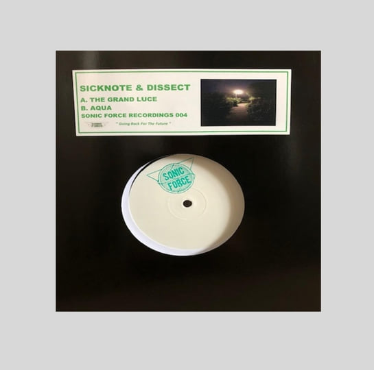Label Art of Sicknote & Dissect – The Grand Luce / Aqua, limited edition 12" black vinyl released on Sonic Force Recordings