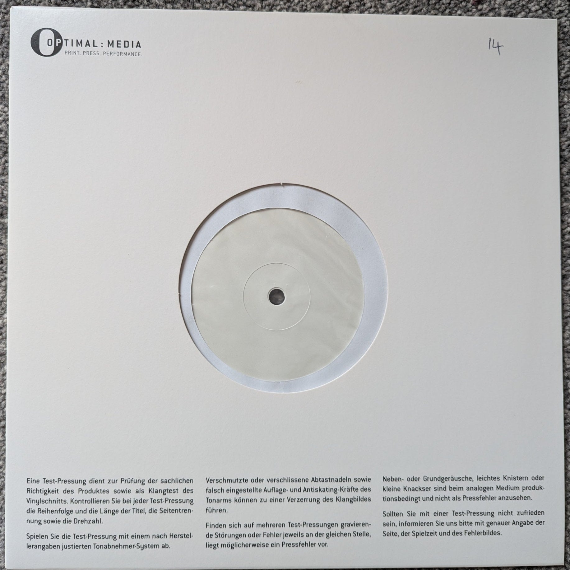 test press copy of Coco Bryce - Raid / JBB - 10" Black Vinyl release on 7th Storey Projects
