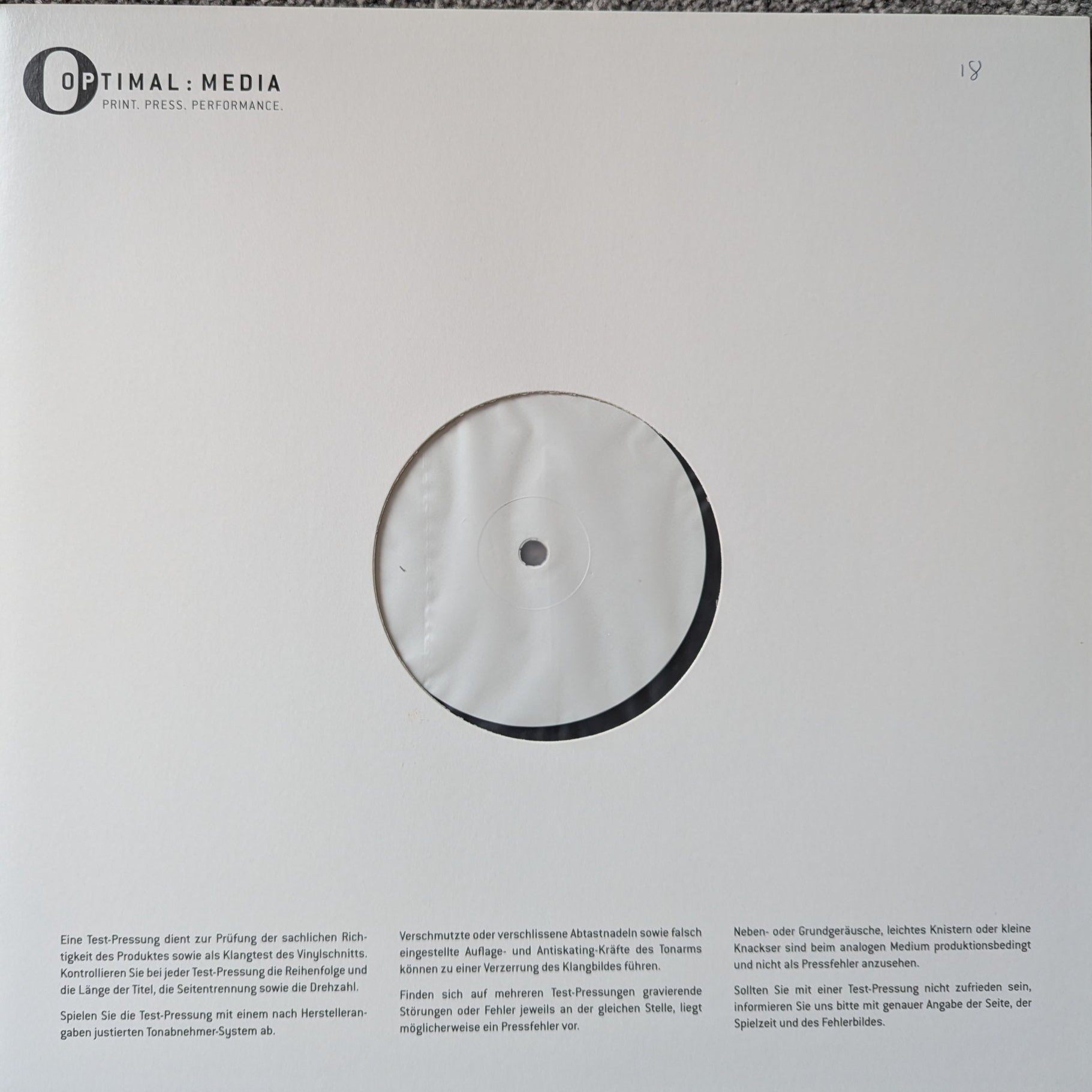 test press copy of Fushara - Ascention / Nerve - 12" vinyl release on 7th Storey Projects