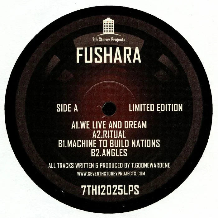Label Art of From Fushara - Tomorrow's Symbolism LP Sampler, limited edition 12" black vinyl release on 7th Storey Projects