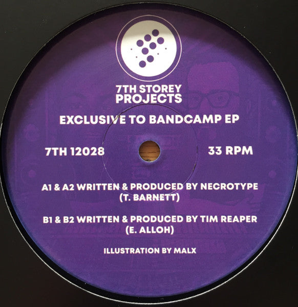 Label Art of From Necrotype & Tim Reaper - Exclusive To Bandcamp EP, limited edition 12" black vinyl release on 7th Storey Projects