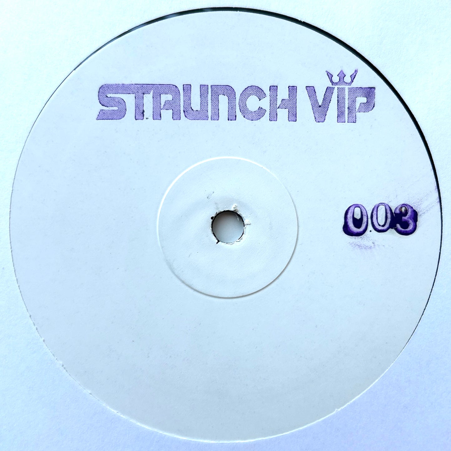 Label art of Staunch VIP - Nuff Respect, 12" vinyl release on Staunch VIP