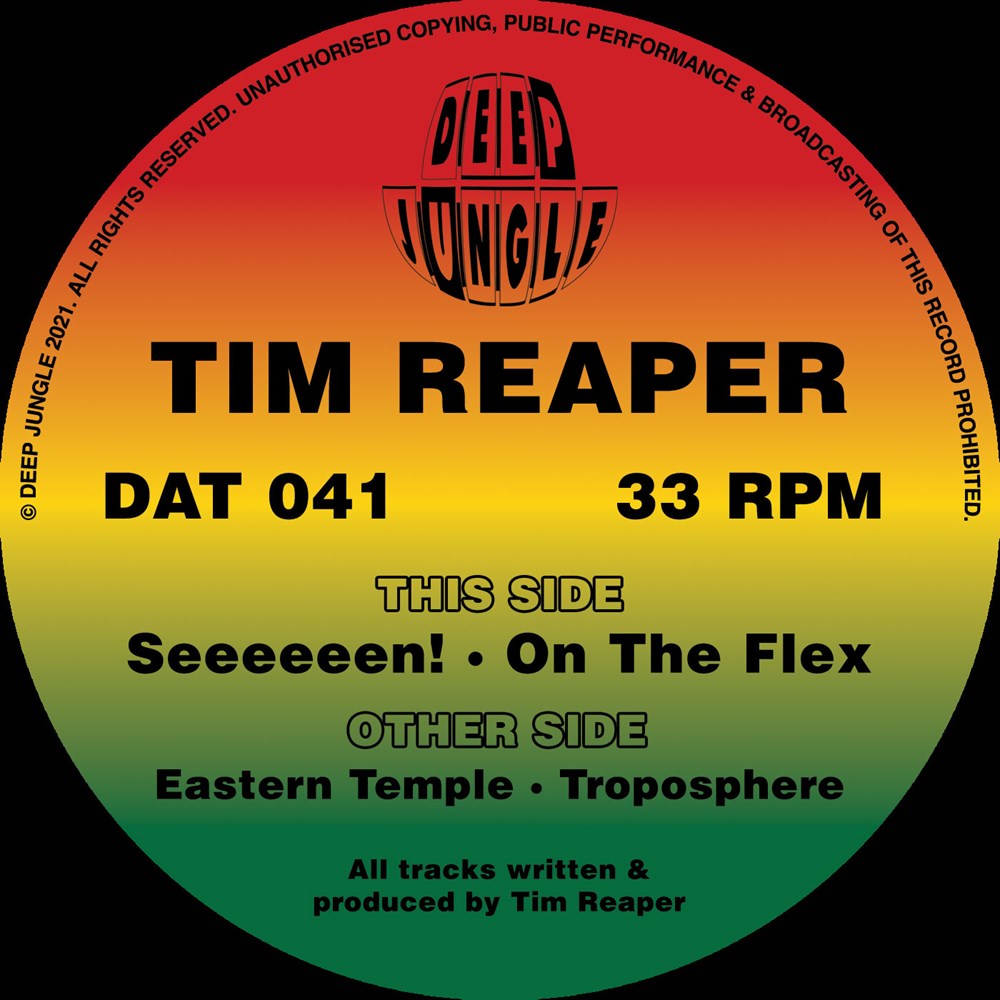 label art f Tim Reaper - Eastern Temple EP - 12" vinyl release on Deep Jungle