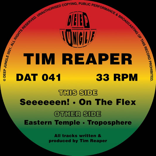 label art f Tim Reaper - Eastern Temple EP - 12" vinyl release on Deep Jungle