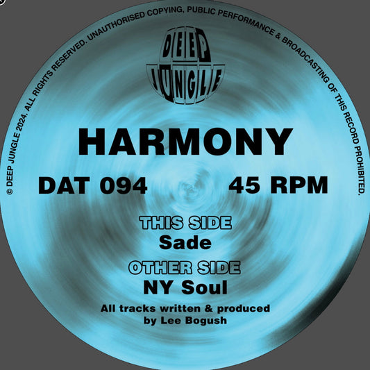 label art of Harmony - NY Soul - 12" vinyl release on Deep Jungle