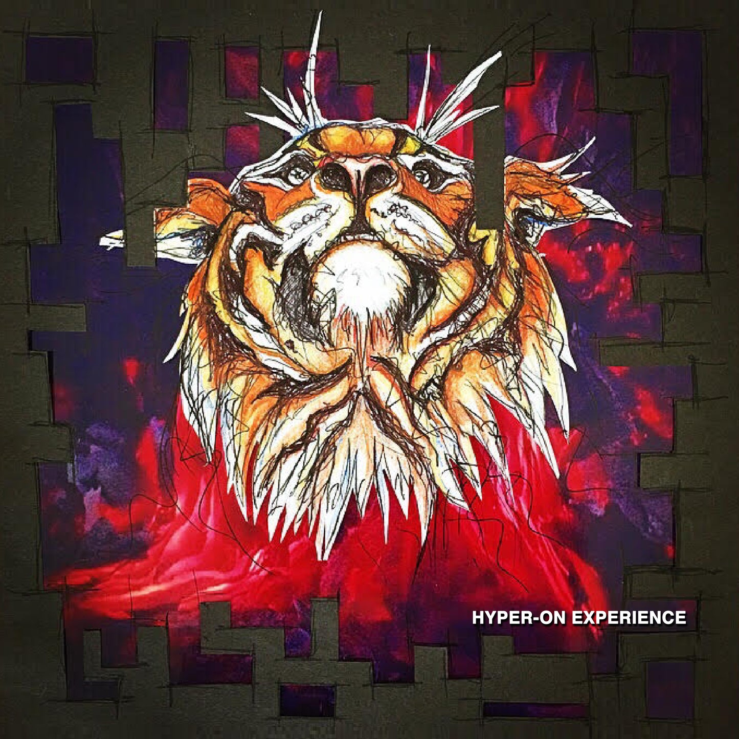 Cover art of Hyper-On Experience – Disturbance Remixes EP, double 10" black vinyl release on Kniteforce Records