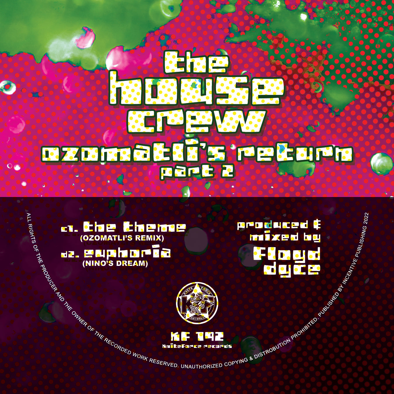 label art of The House Crew - Nino's Dream, 12" vinyl release on Kniteforce Records