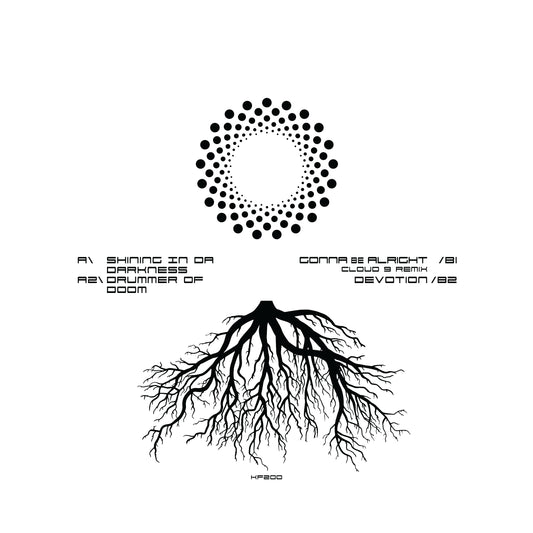 label art of Nookie - Shining In Da Darkness - 12" vinyl release on Kniteforce Records