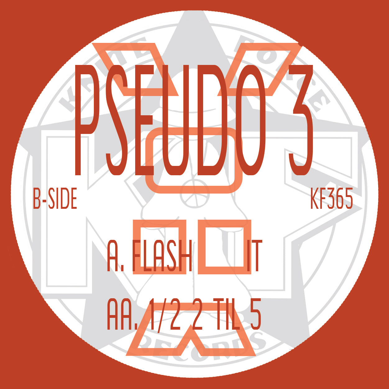 Album cover with 'PSEUDO 3' text on a red background