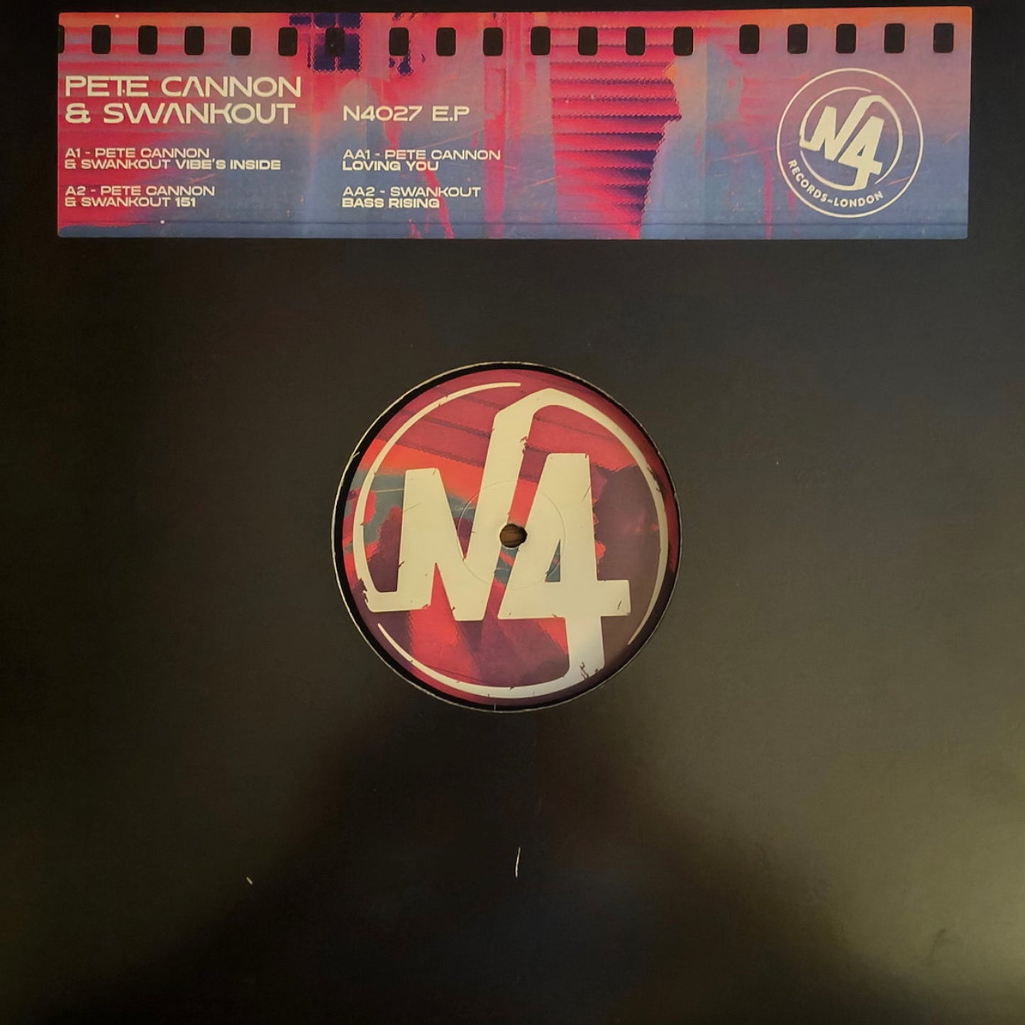 Cover art for Pete Cannon & Swankout - Vibes Inside EP - 12" Vinyl Release on N4 Records