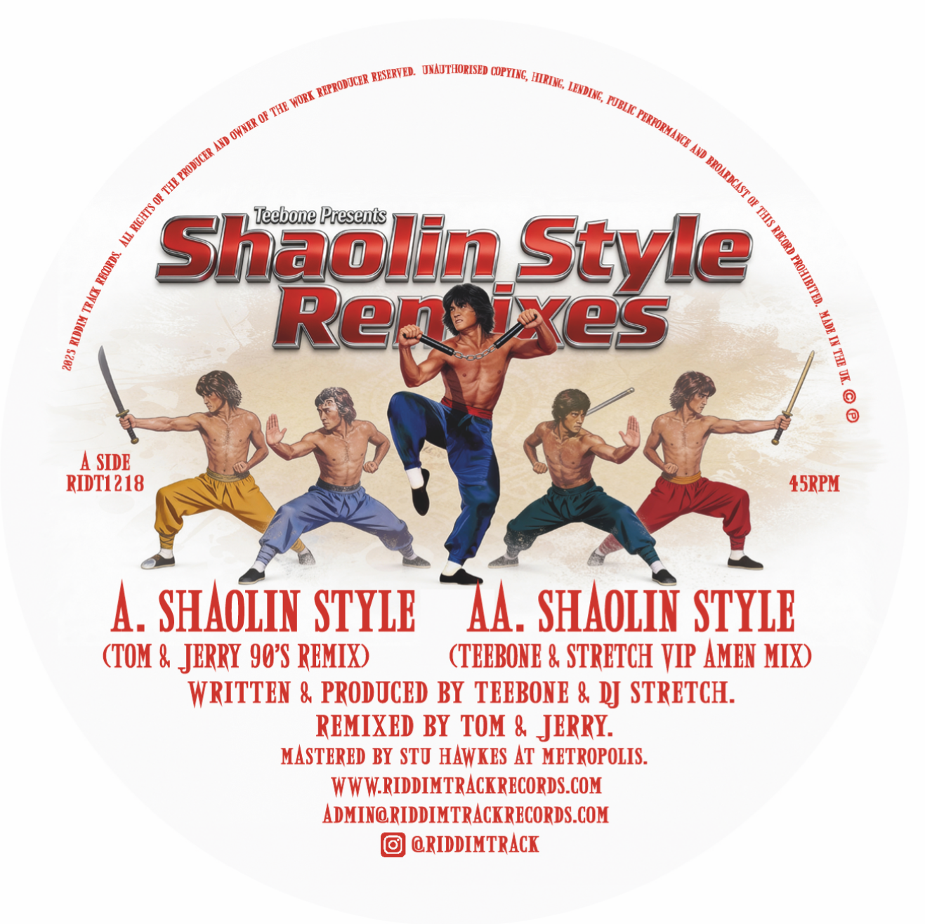 Teebone & DJ Stretch - Shaolin Style Remixes - 12" Vinyl