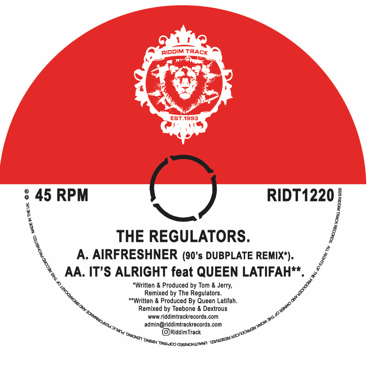 The Regulators / Tom & Jerry - Airfreshner VIP Mix - 12" Vinyl