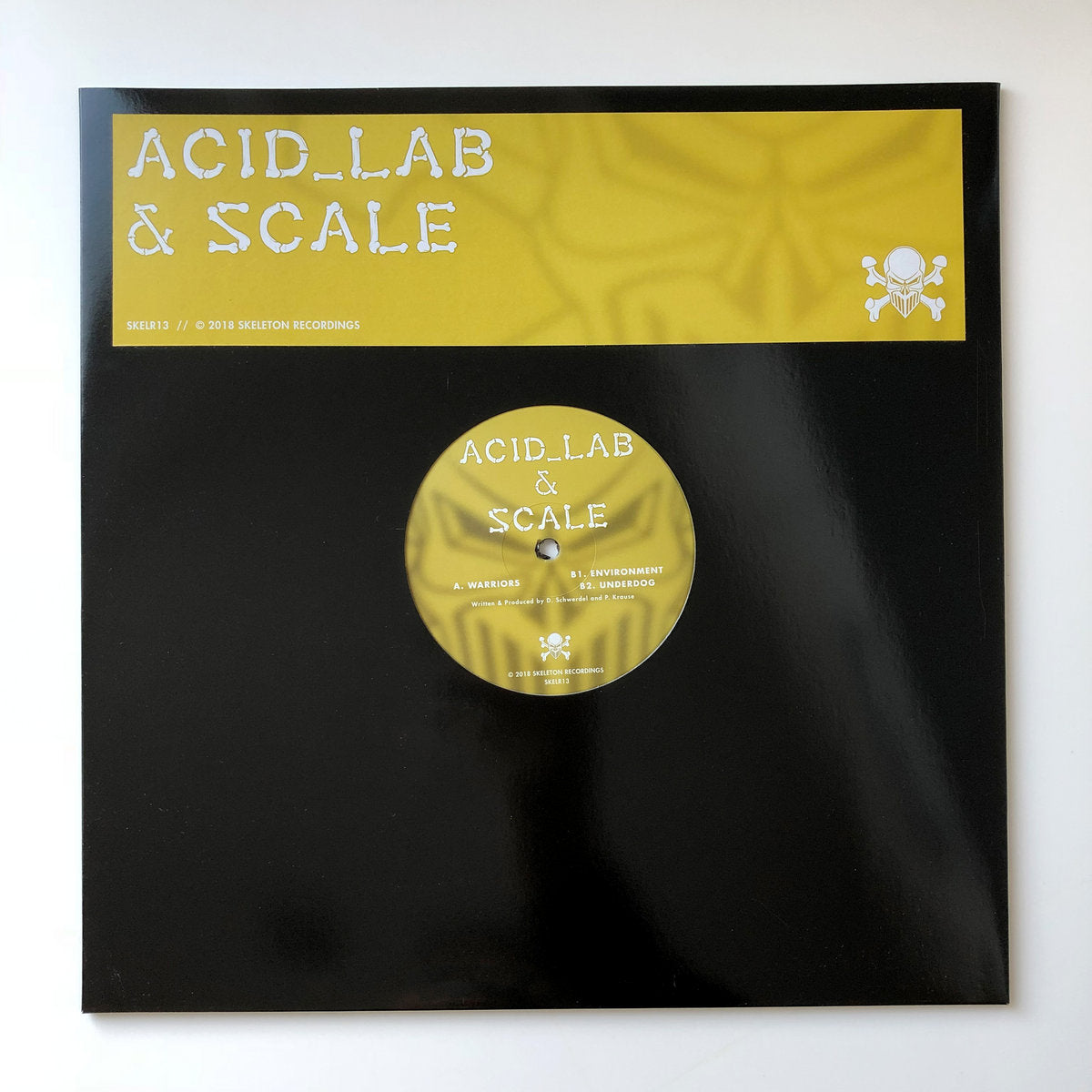 Acid_Lab & Scale – Warriors, on limited edition 12" black Vinyl from Skeleton Recordings