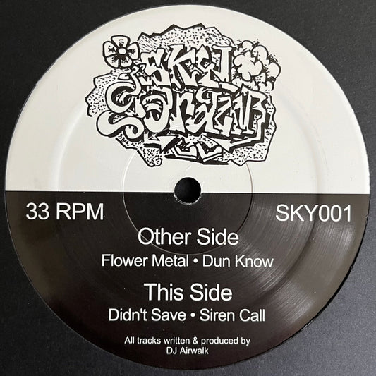 label art of DJ Airwalk - Flower Metal - 12" Vinyl release on Sky Gardens