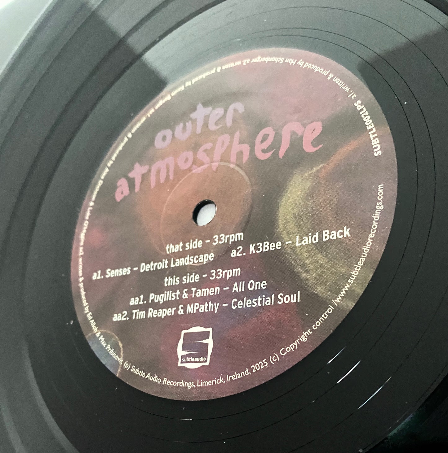Various Artists - Outer Atmosphere LP Sampler - 12" vinyl release on Subtle Audio Recordings