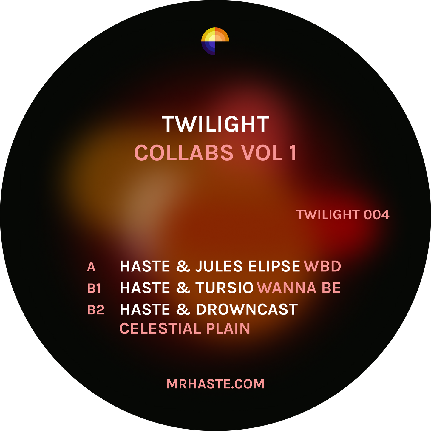 Label Art of Various Artists - Collabs Vol. 1 EP, 12-inch black vinyl release on Twilight