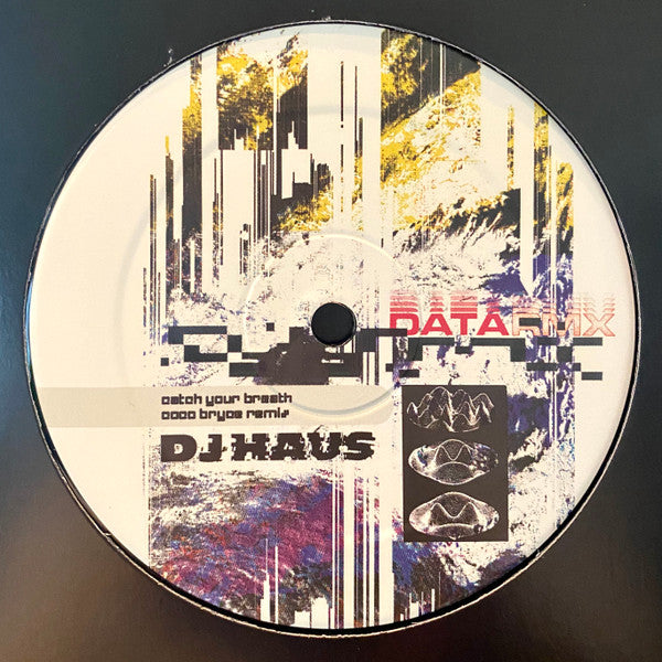 Label Art of DJ Haus – Data Remixes, limited edition 12" black vinyl released on Unknown To The Unknown