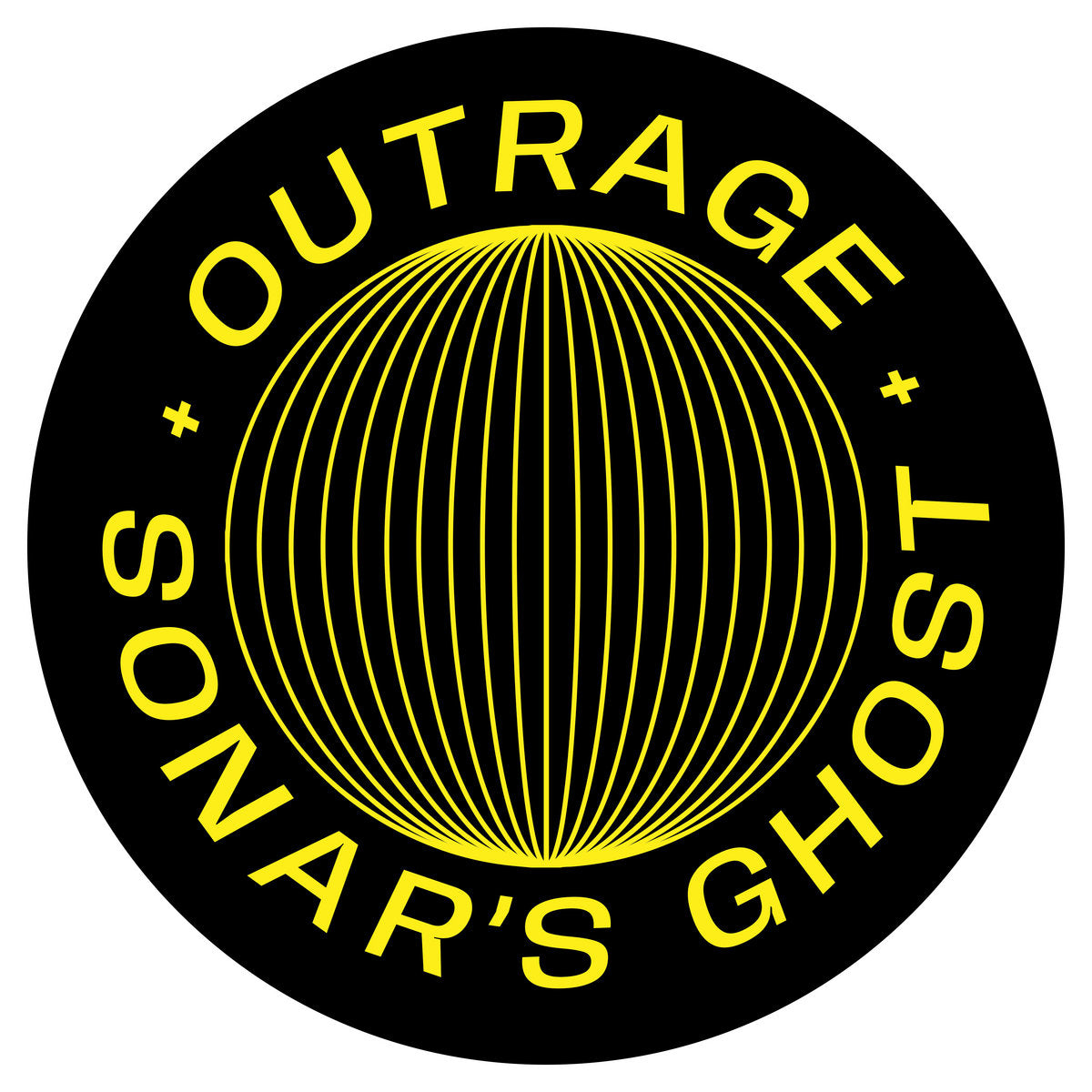 label art of Outrage & Sonar's Ghost - FR040, 12" vinyl release on Future Retro London