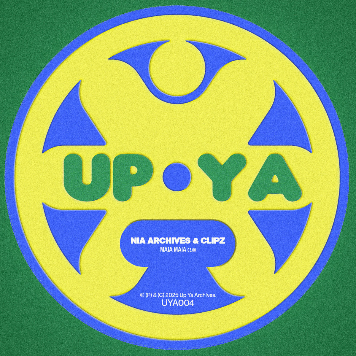 Circular logo with 'UP YA' text on a green background Nia Archives & CLIPZ