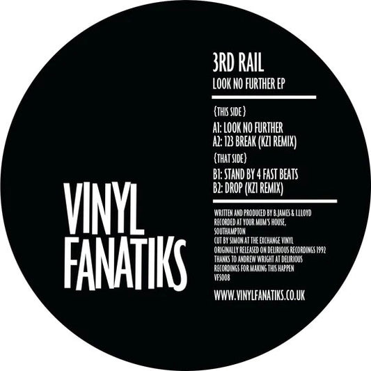 label art of 3rd Rail - Look No Further EP - 12" vinyl release on Vinyl Fanatiks