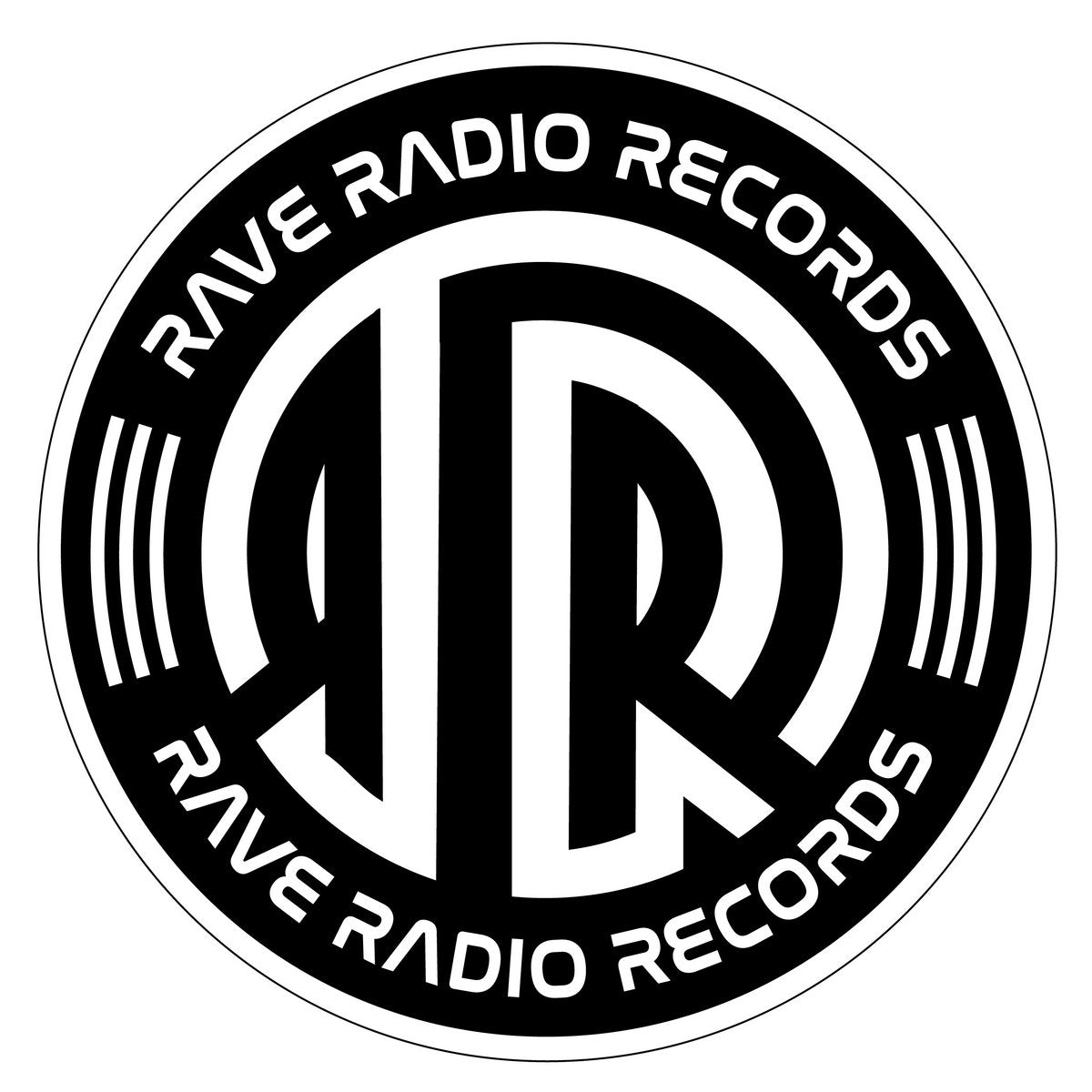 Rave Radio Records circular logo