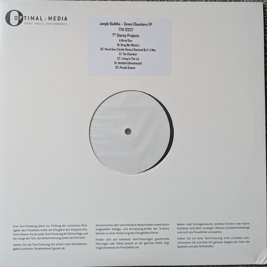 test press copy of Jungle Buddha - Seven Chambers EP - 2x12" Vinyl release on 7th Storey Projects