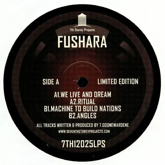 Label Art of From Fushara - Tomorrow's Symbolism LP Sampler, limited edition 12" black vinyl release on 7th Storey Projects 