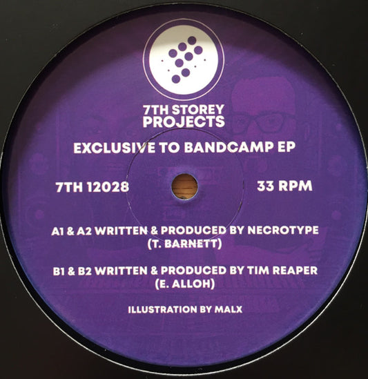 Label Art of From Necrotype & Tim Reaper - Exclusive To Bandcamp EP, limited edition 12" black vinyl release on 7th Storey Projects 