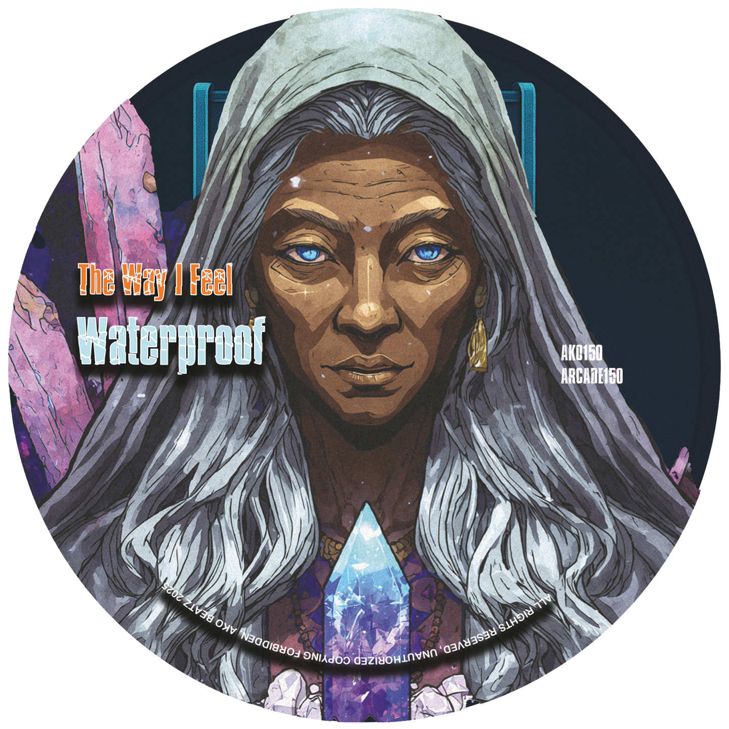 label art of The Last Ronin / Waterproof - Entertainer VIP / Way I Feel, 12" vinyl release on AKO Beatz
