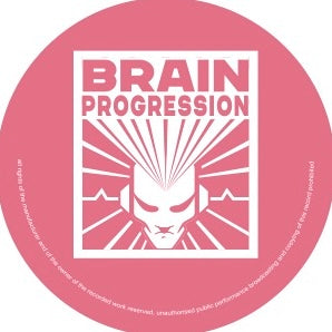 A side Label Art of Bizzy B & DJ Zinc – Dex Flex / Gettin Down, 12-inch black vinyl release on Brain Progression
