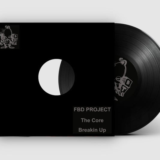 Sleeve and record from FBD Project - The Core - 12" Vinyl release on Bang-In Tunes