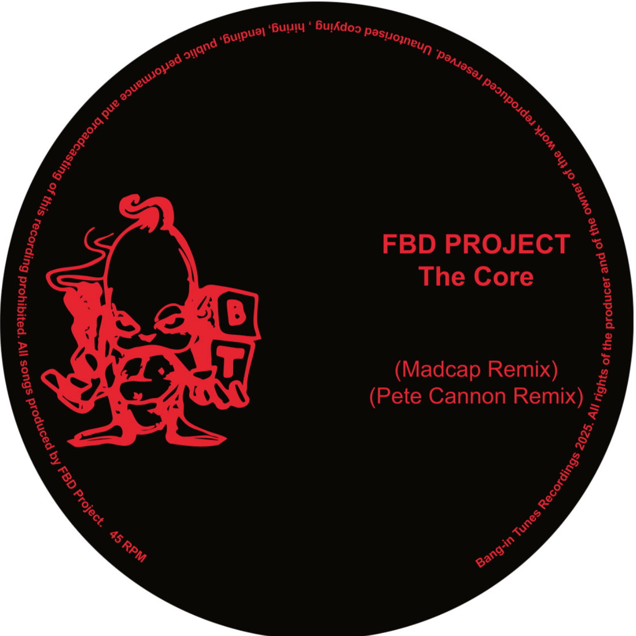 FBD Project - The Remixes 2025 - 2 x 12" Red Smoked Vinyl / Pop Up Sleeve
