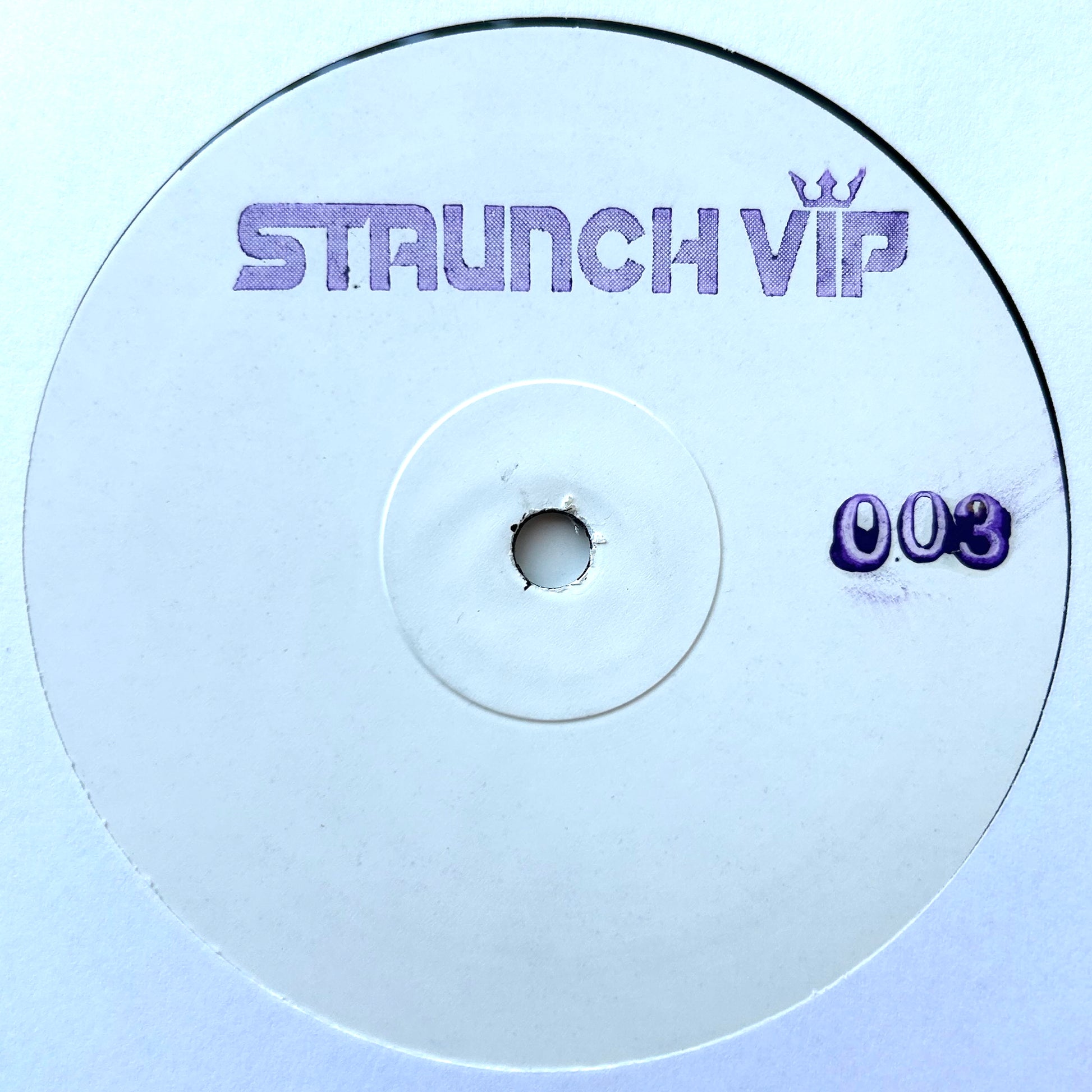 Label art of Staunch VIP - Nuff Respect, 12" vinyl release on Staunch VIP