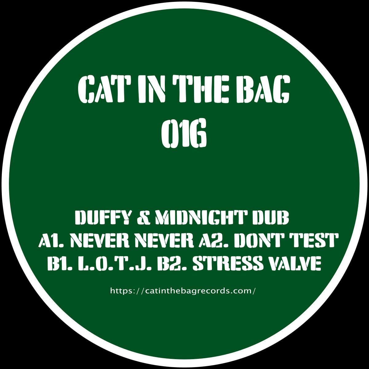 label art of Duffy & Midnight Dubs - Cat In The Bag 016 - 12" vinyl release