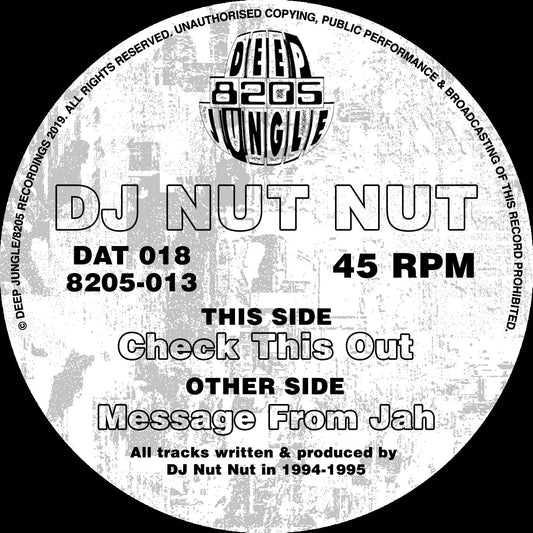 DJ Nut Nut - Message From Jah / Check This Out - 12" Vinyl