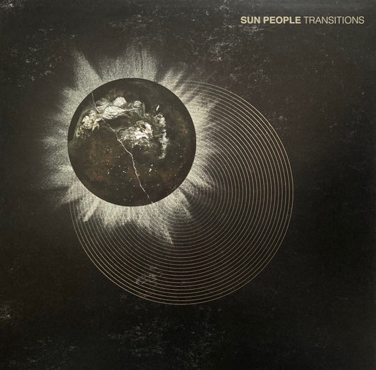 Cover art of Sun People - Transitions EP, double 12" black vinyl released on Exit Records