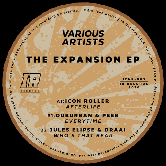 label art of Various Artists - The Expansion EP, 12" vinyl release on Icon Roller