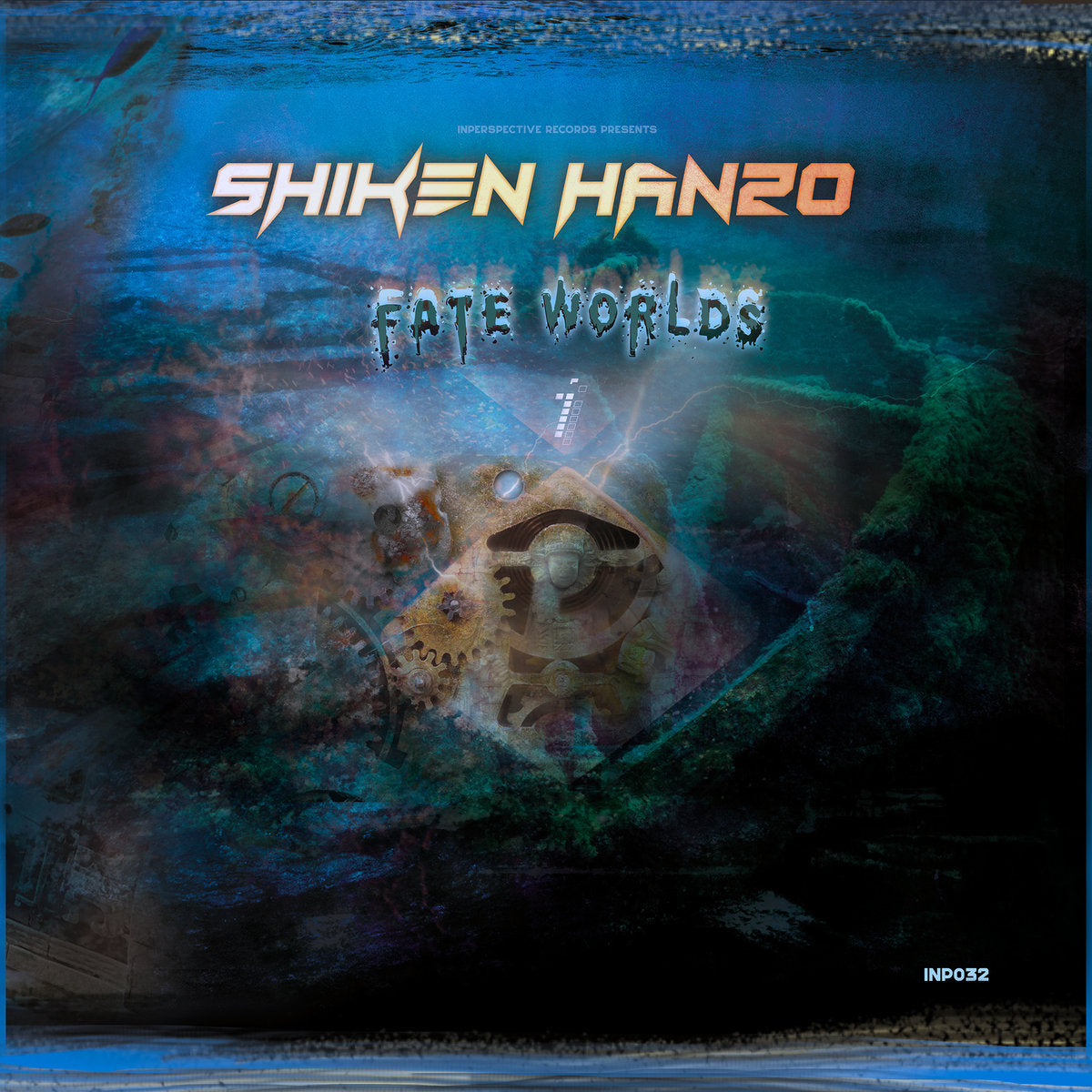 Cover art of Shiken Hanzo – Fate Worlds, double 12" black vinyl release on Inperspective Records