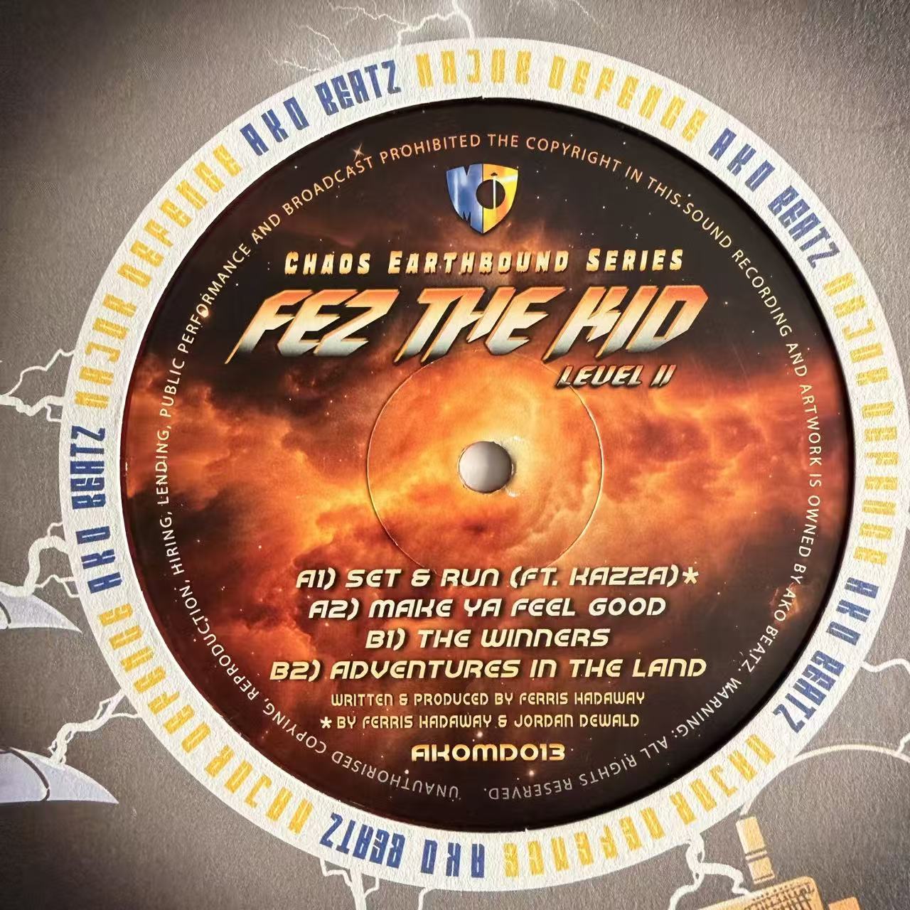 label art of Fez The Kid - Set And Run - 12" vinyl release on AKO Beatz