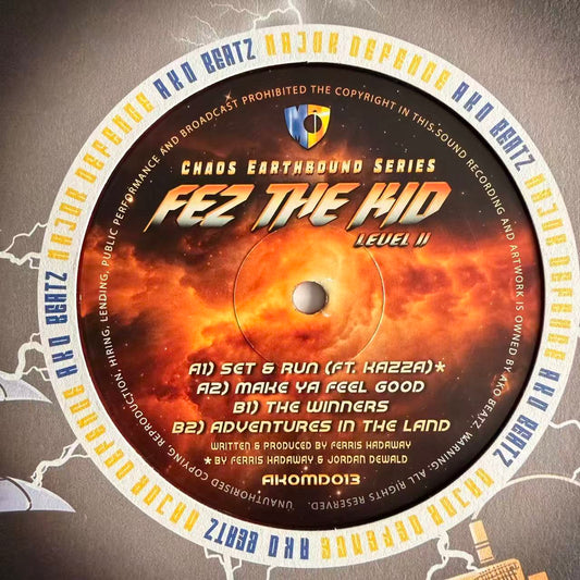 label art of Fez The Kid - Set And Run - 12" vinyl release on AKO Beatz
