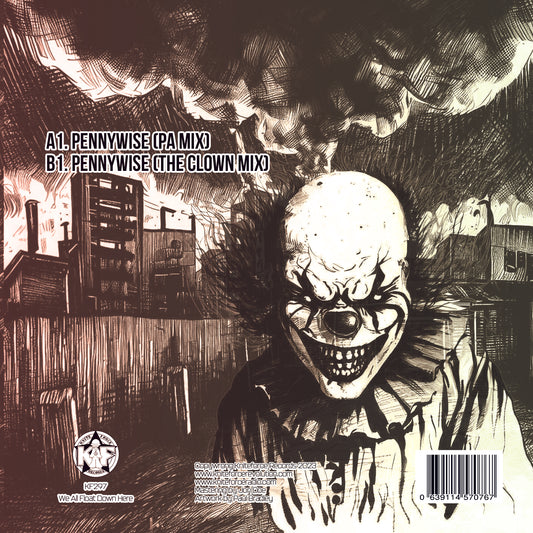 Cover art of Neuromancer – Pennywise (P.A Mix) / Pennywise (The Clown Mix), 12-inch black vinyl release on Kniteforce Records