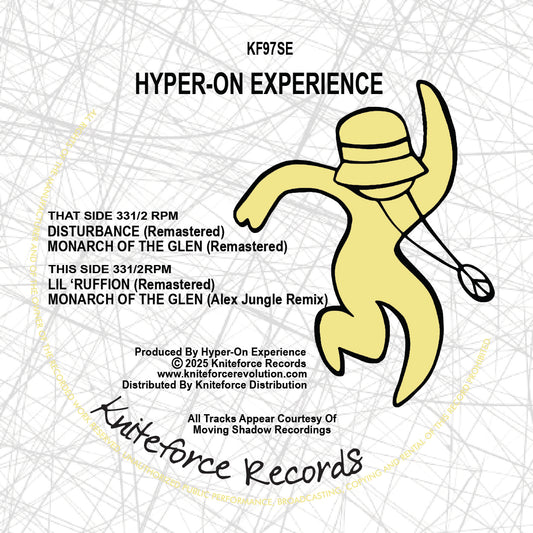 label art of Hyper-On Experience - The Family We Never Had EP - 12" vinyl release on Kniteforce Records