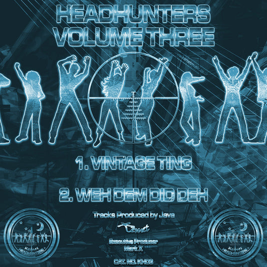Label Art of Java – Headhunters Volume Three, limited edition 12" black vinyl released on Kemet
