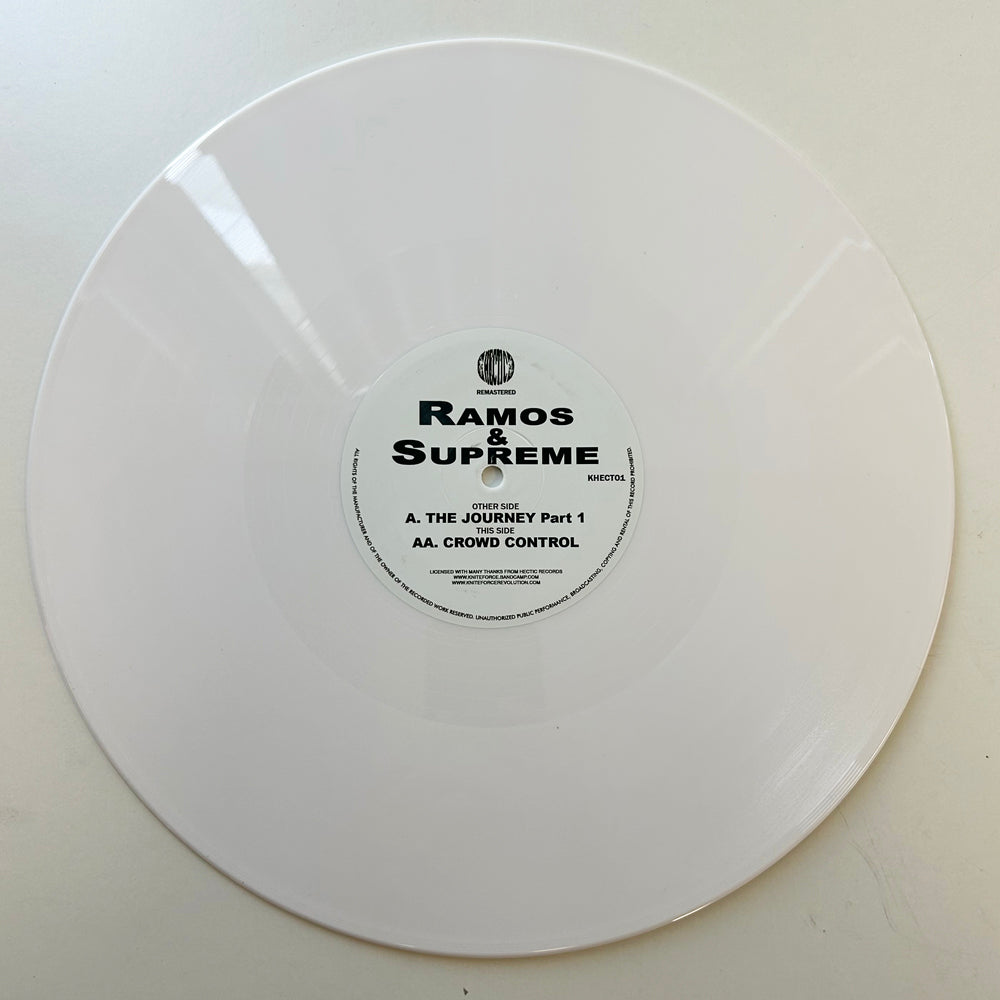 Ramos & Supreme – The Journey Part 1 / Crowd Control on limited edition 12-inch White Vinyl from Hectic Records