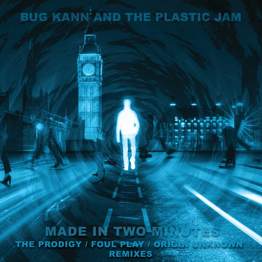 cover art of Bug Kann And The Plastic Jam - Made In Two Minutes (The Prodigy / Foul Play / Origin Unknown Remix Remixes), 12" vinyl release on Kniteforce Records
