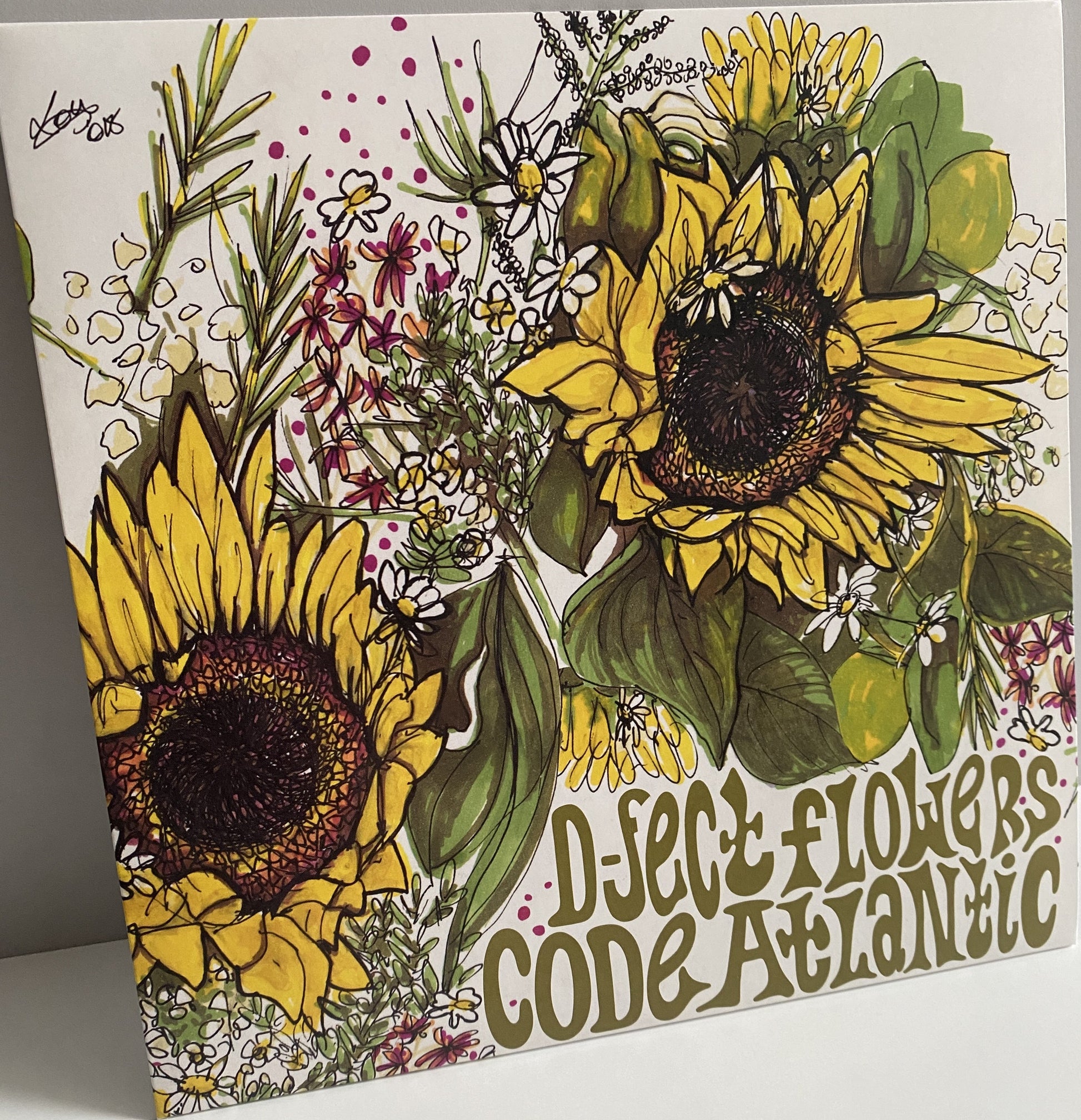 sleeve art of D-Fect/Code - Flowers/Atlantic - 10" vinyl release on Subtle Audio Recordings 
