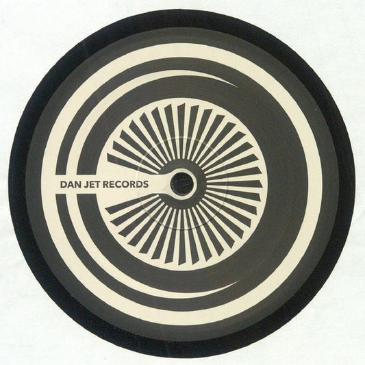 label art of The Crude Project - Base Problems EP - 12" vinyl release on Dan Jet Records