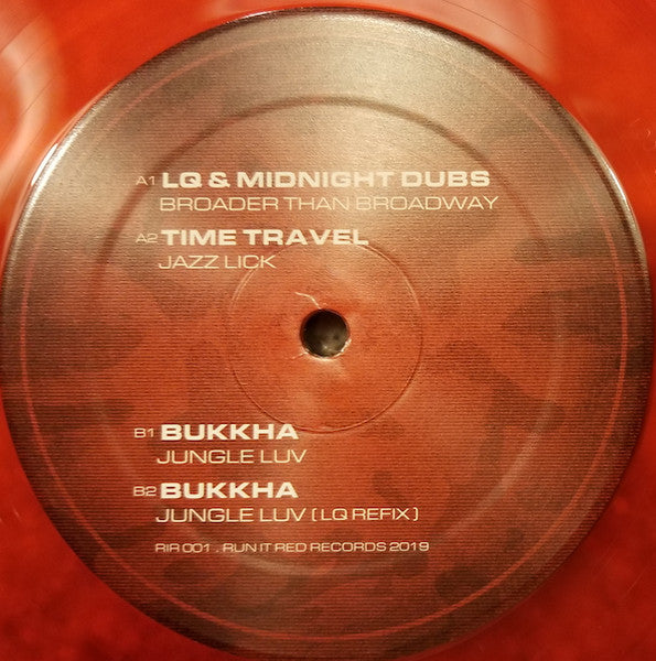 Label Art of Various Artists - Run It Red 001, limited edition 12" red vinyl released on Run It Red
