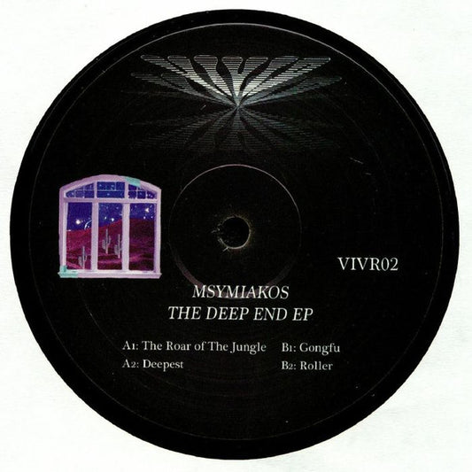 Label Art of Msymiakos – The Deep End, limited edition 12" black vinyl released on Vivid Recordings