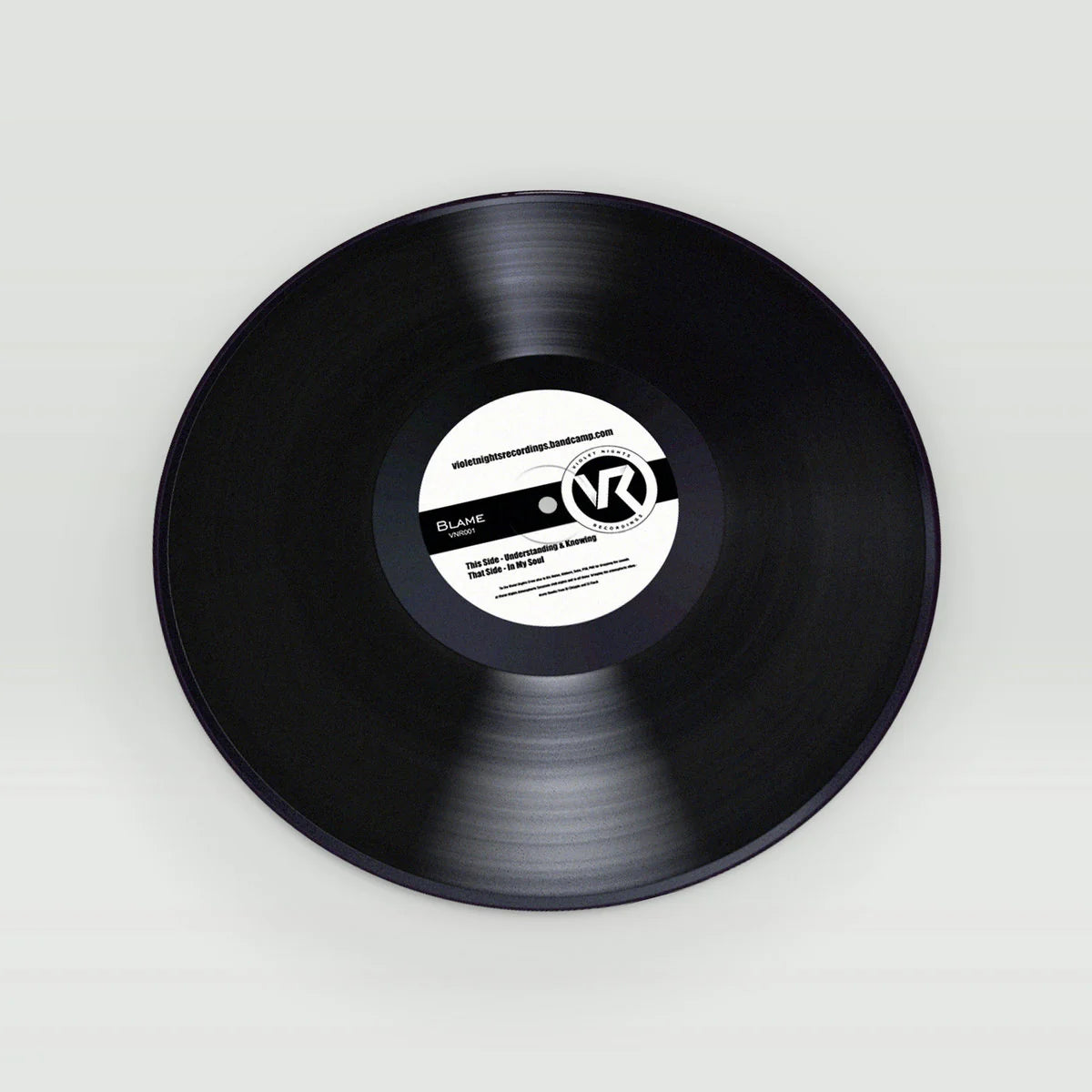 Blame – Understanding & Knowing / In My Soul, on limited edition 12" black Vinyl from Violet Nights Recordings